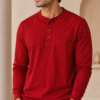 Classic Red Full Sleeve Band Caller T-Shirt