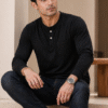 Black Full Sleeve Band Caller T-Shirt