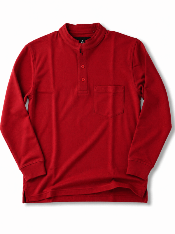 Classic Red Full Sleeve Band Caller T-Shirt